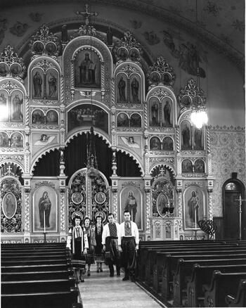 City of Syracuse - Five Ukrainian worshippers, circa 1940.