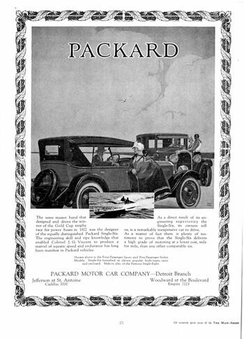 Ad for Packard Motorcars
