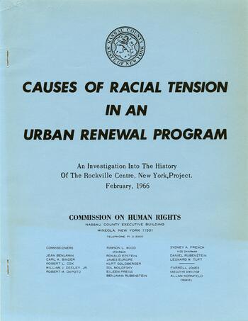 Causes of Racial Tension in an Urban Renewal Program Report Cover