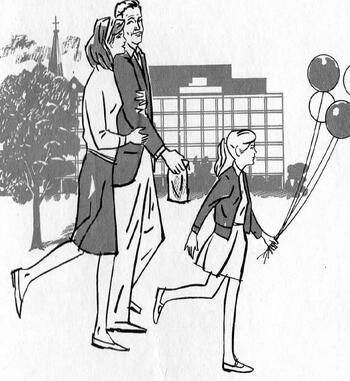 Suburban cartoon