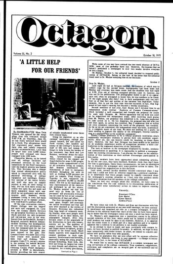 October 18, 1972 issue of the Octogon