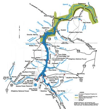 map of Allegheny river 