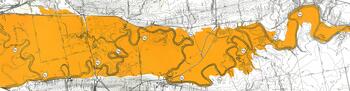map of flooded Avon-Geneseo area