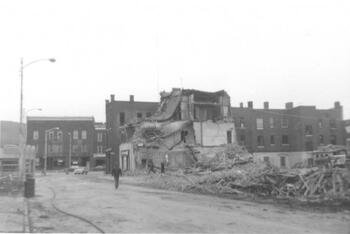 View of Ilion's Union Street Looking North During Urban Renewal