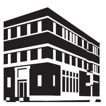 black and white logo for edmeston museum