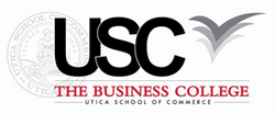 Utica School of Commerce logo